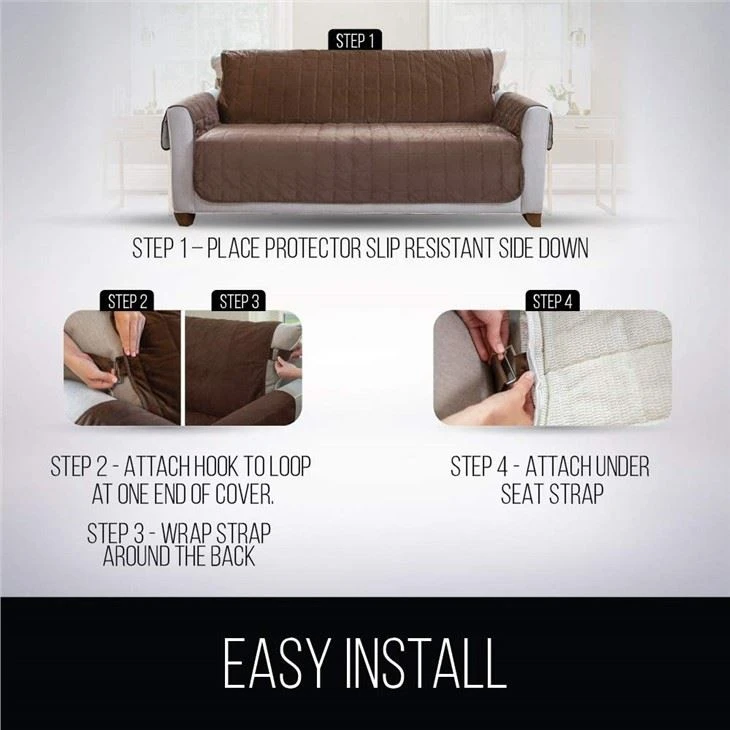 Suede-Like Washable Couch Cover